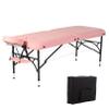 Artechworks 28" Width Portable Lightweight Massage Table Facial Salon Spa Tattoo Bed with Aluminium Leg(2.56" Thick Cushion of Foam) for Home Office for Home Office Living Room, Pink view 1