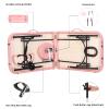 Artechworks 28" Width Portable Lightweight Massage Table Facial Salon Spa Tattoo Bed with Aluminium Leg(2.56" Thick Cushion of Foam) for Home Office for Home Office Living Room, Pink view 3