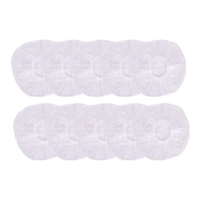 100PCS Disposable Shower Caps Plastic Clear Elastic Bath Cap Waterproof Hair Protector Cover Spa Salon Bath Hotel Protector Hat