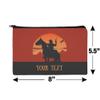 Personalized Custom 1 Line Cowboy on Horse with Sunset Makeup Cosmetic Bag view 4
