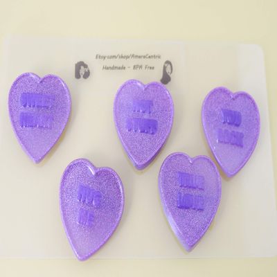 Deep Purple Sparkle Sweethearts
