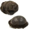 100% Human hair toupee for men with transparent Thin skin PU, 10" x 8" hairpieces for men 110% Light To Medium Density (10"*8", #5 medium light brown) view 1