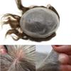 100% Human hair toupee for men with transparent Thin skin PU, 10" x 8" hairpieces for men 110% Light To Medium Density (10"*8", #5 medium light brown) view 3