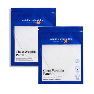Wrinkles Schminkles Chest, Cleavage & Body Stretch Mark Wrinkle Patches | Reusable Hypoallergenic Pregnancy Safe Silicone Smoothing Pads to Prevent and Reduce Wrinkles & Stretch Marks | 2 Pack