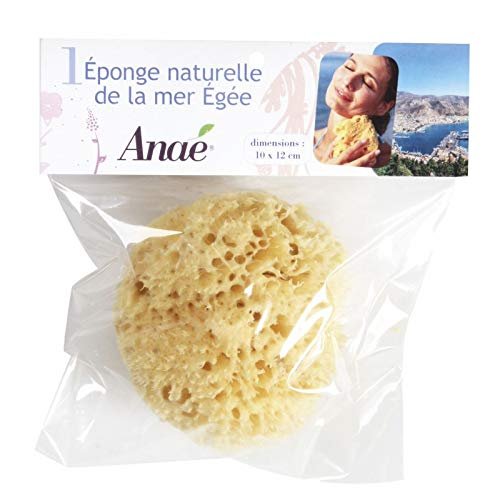 Ana - Natural Aegean Honeycomb Sponge - Strong and Durable - 100% Natural and Organic - Hypoallergenic - for Babies and Adults - Medium Size 10-12 CM