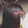Lurrose Black Hair Clips Black Hair Clips Decorative 5pcs Bow Bowknot Vintage Duckbill Clips for Girls Womens Duck Billed view 3
