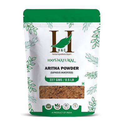 H&C HERBAL INGREDIENTS EXPERT 100% Natural Aritha Powder 227 gm / 0.5 lb | Soapnut Hair Mask | Natural Cleanser for Hair Growth & Reduced Fall, Enhancing Growth & Reducing Hair Loss