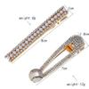 2PCS Lady Women Sweet Rhinestone Hairpin Wedding Crystal Duckbill Pin BB Hairgrip Alligator Clip Alloy Hair Accessories (C #) view 2