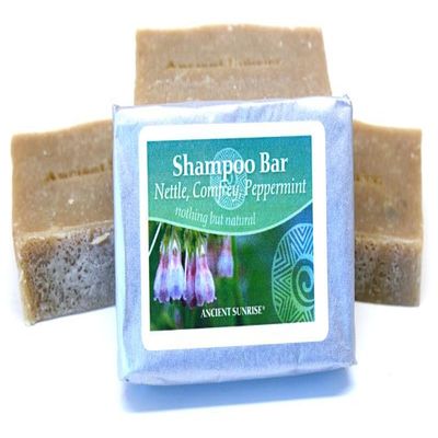 Ancient Sunrise All Natural Shampoo Bar with Nettle Comfrey and Peppermint