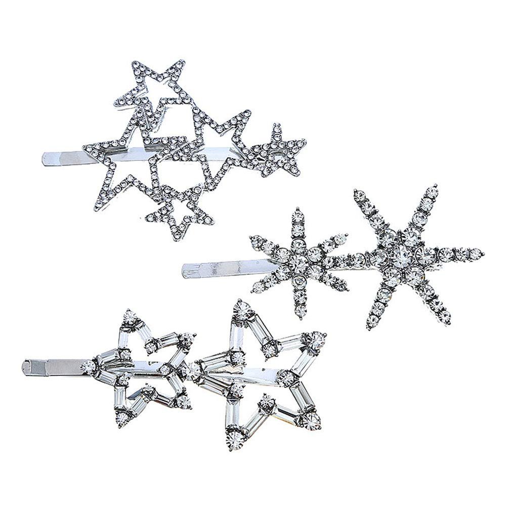 3PCS Fashion Bobby Pin Alloy Hair Pins Hair Barrette Metal Hair Clips for Women Lady Hairpin Side Clip Hair Accessories (Style 1)
