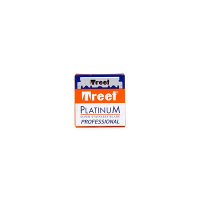 Treet Platinum Professional Super Stainless Steel Single Edge Straight Barber Razor Blades Pack of 100 - Premium Quality Shaving Experience for Sharp, Smooth Shaving Perfect for Straight Barber Razor