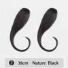 Yanamy One Piece Clip in Side Bangs Human Hair Invisible Hand Tied Fringe Hair Extension for Women, 14" Black, 2pcs view 2
