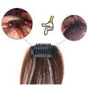 Yanamy One Piece Clip in Side Bangs Human Hair Invisible Hand Tied Fringe Hair Extension for Women, 14" Black, 2pcs view 3