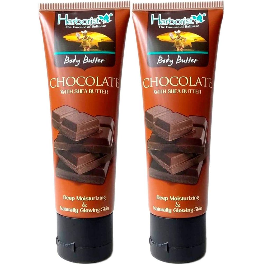 Herborist Body Butter Body Butter with Bali Sweet Scent, Shea Butter, 2.8 oz (80 g) x 2 Set, Chocolate Chocolate