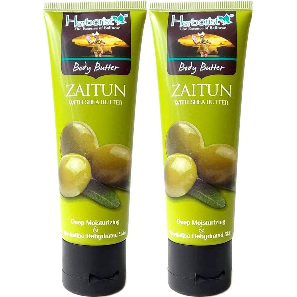 Herborist Body Butter Body Butter, Bali Sweet Scent, Shea Butter, 2.8 oz (80 g) x 2 Set, Olive Zaitun Olive