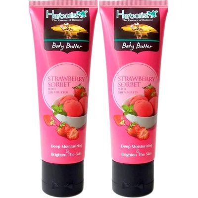 Herborist Body Butter - Strawberry Sorbet, 80 Gram (Pack of 2)