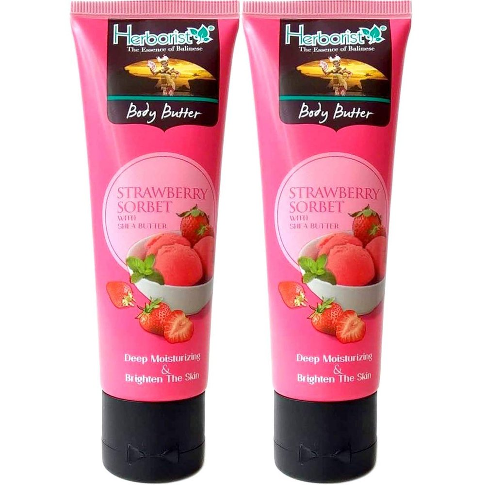Herborist Body Butter - Strawberry Sorbet, 80 Gram (Pack of 2)