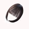 Yanamy Human Hair One Piece Clip in Bangs Hair Extension Flat Fringe Hairpiece for Women, Natural Black view 2