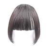 Yanamy Human Hair One Piece Clip in Bangs Hair Extension Flat Fringe Hairpiece for Women, Natural Black view 3