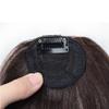 Yanamy Human Hair One Piece Clip in Bangs Hair Extension Flat Fringe Hairpiece for Women, Natural Black view 4