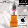 C & I Typhoon Bit, 2 Way, Fast Remove Acrylics or Gels, Both for Left Handed & Right Handed, Carbide Nail Drill Bit Electric Manicure Drill & Accessory (3XC) view 2