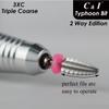C & I Typhoon Bit, 2 Way, Fast Remove Acrylics or Gels, Both for Left Handed & Right Handed, Carbide Nail Drill Bit Electric Manicure Drill & Accessory (3XC) view 3