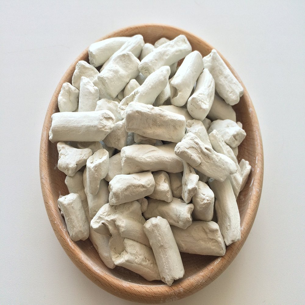 White Pressed Clay Edible Chunks Natural for Eating, 8 oz (220 g)