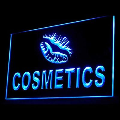 160016 Cosmetics Lip Lipstick Eyeshadow Skincare Display LED Light Neon Sign