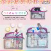 MUMI Travel Toiletry Bag Set of 3  Clear TSA Approved Toiletry Bags for Women  Reusable Water-Resistant Makeup Organizer Pouches for Skincare, Cosmetics, Travel Accessories, Airport Packing - Gray view 2