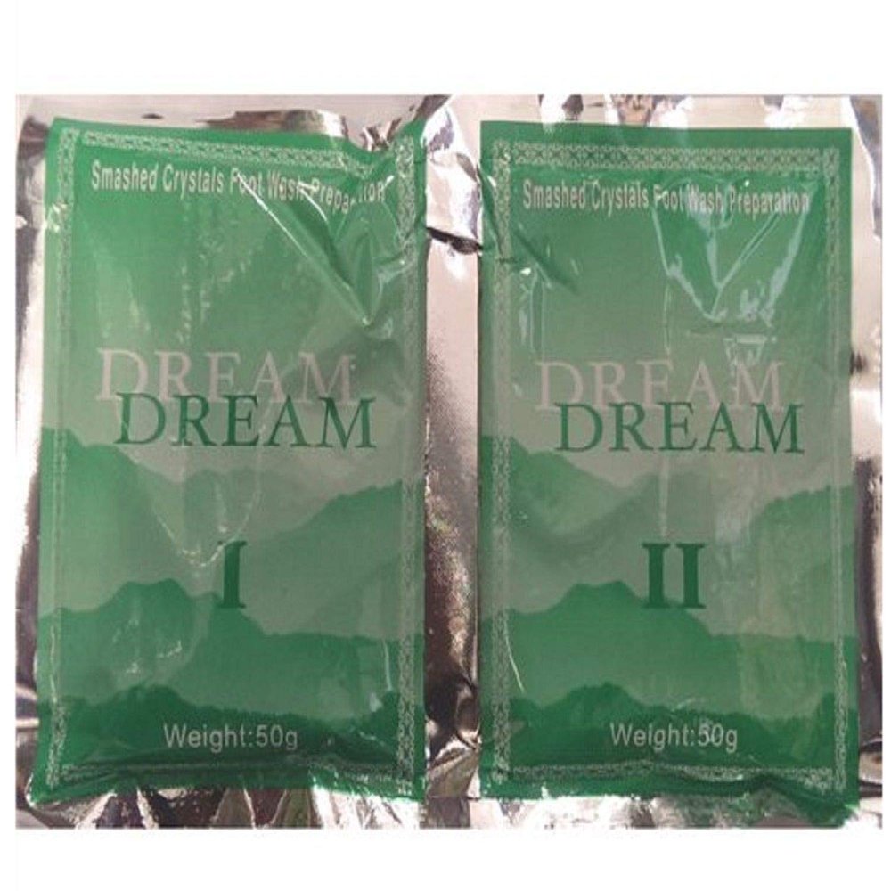 Dream Dream Pedicure Smashed Crystal Jelly Foot Bath Set I & II (Green Tea)