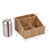 MobileVision Bamboo Makeup Organizer Complete Combo Which INCLUDES: 5 Section Brush Holder, 4 Compartment Cosmetic Caddy & Drawer for added extra storage space view 4