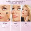 Dermaflage Waterproof Concealer Cream (Golden Fair) - Concealer Full Coverage, Matte Finish for Face & Body - Hides Dark Circles, Tattoos & Acne - Long Lasting Formula Used by Hollywood Makeup Artists view 3
