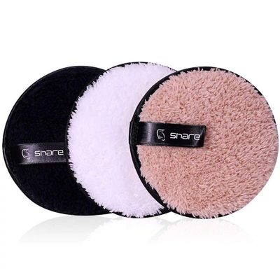 3pcs Magical Soft Fiber Makeup Remover Puff Reusable Microfiber Cloth Pads Makeup Removing Towel Pro Face Cleansing Makeup Tools