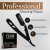 Facn Straight Razors for Men - Professional Barber Straight Edge Razor Kit with 100 Blades, Classic Stainless Steel Barbero Shaver for a Smooth & Precise Shave, Premium Barber Razor for Men's Shaving view 2