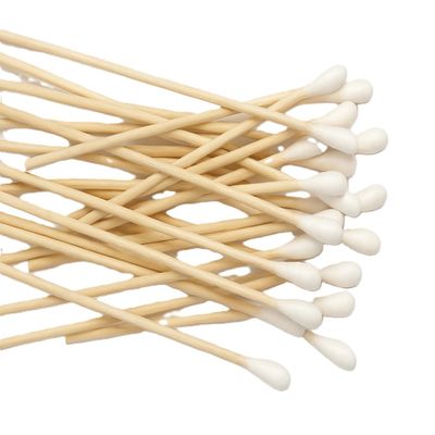 6 Swabs Cotton Stick Cotton Tipped Applicator Single Tip with Wooden Handle (600 Count)