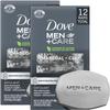 Dove Men+Care Body + Face Bar 2-Pack (12 Bars)  Exfoliating 3-in-1 Charcoal Soap with Clay for Skin Care, Hands & Shaving, 3.75 Oz Ea view 1