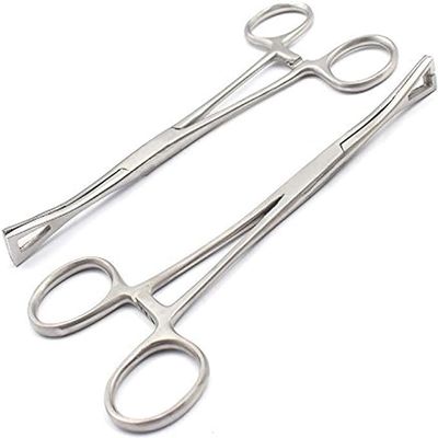 AAProTools Body Piercing Pennington Forceps Slotted & Unslotted 6" Stainless Steel Professional Septum Ear Nipple Belly Nose Tongue Lip Navel Eyebrow