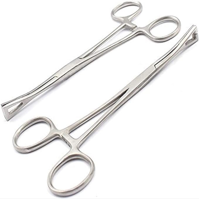AAProTools Body Piercing Pennington Forceps Slotted & Unslotted 6" Stainless Steel Professional Septum Ear Nipple Belly Nose Tongue Lip Navel Eyebrow
