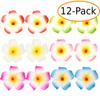 3.5" Hawaiian Plumeria Foam Flower Hair Clips Assorted 12 ct view 1