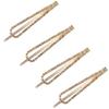 BUUEERR 4 Pcs Shiny Rhinestone Barrettes Bobby Pins Drop Shape Hair Barrette Clip Crystal Hair Pin Bling Hair Clip Bling Hairpins Clips Styling Prom Hair Accessories for Women Girls (Champagne) view 1