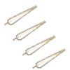 BUUEERR 4 Pcs Shiny Rhinestone Barrettes Bobby Pins Drop Shape Hair Barrette Clip Crystal Hair Pin Bling Hair Clip Bling Hairpins Clips Styling Prom Hair Accessories for Women Girls (White) view 1