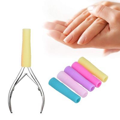 10PCS Manicure Silicone Protective Sleeve Cover for Nail Cuticle Scissors Dead Skin Scissors, Rotekt Cover Top for Nail Nippers, Hangnail Nipper Cover(02)