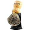 Anbbas Shaving Brush and Holder,Pure Badger Hair with Wood Handle,Black Resin Stand Holder,Contracted Design 2in1 Set for Men Wet Shave view 1