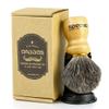 Anbbas Shaving Brush and Holder,Pure Badger Hair with Wood Handle,Black Resin Stand Holder,Contracted Design 2in1 Set for Men Wet Shave view 2
