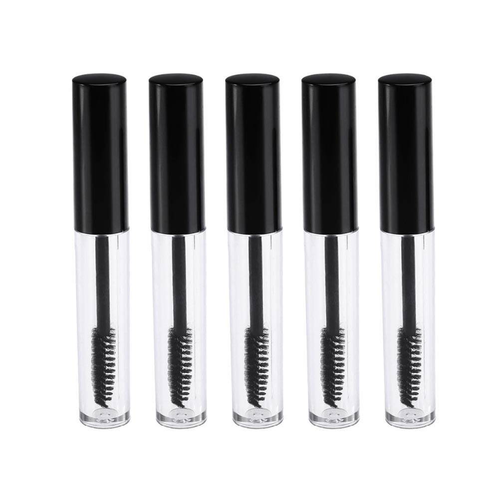 10Ml Empty Eyelashes Tube, 5Pcs Empty Clear Eyelashes Tube Mascara Brush Eyelash Wand Bottle