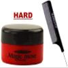 Magic Move Hair Product Cream by Supremo Japan (with Sleek Steel Pin Tail Comb) Japanese Creme Pomade Clay (HARD (Red) - 4.2 oz LARGE) view 2