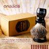 Anbbas Badger Shaving Brush and Stand,Black Wood Handle Brush with Contracted Design Resin Shaving Stand,2in1 Kit for Men Clsoe Shave view 2