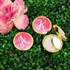 Andaz Press Gold Compact Mirror Bridesmaid's Wedding Gift, Blush Pink Watercolor, Monogram Letter A, 1-Pack, Bachelorette Bridal Shower Wedding Party Gifts view 2