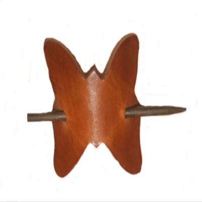 LEATHER PONYTAIL BARRETTE with STICK, LEATHER HAIR BARRETTE, LEATHER PONYTAIL HOLDER, LEATHER HAIR CLIP, LEATHER HAIR ACCESSORIES, LEATHER PONYTAIL CLIPS - BT 1204