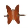 LEATHER PONYTAIL BARRETTE with STICK, LEATHER HAIR BARRETTE, LEATHER PONYTAIL HOLDER, LEATHER HAIR CLIP, LEATHER HAIR ACCESSORIES, LEATHER PONYTAIL CLIPS - BT 1204 view 1
